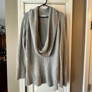 Old Navy grey angora cowl neck comfy oversized sweater large womens